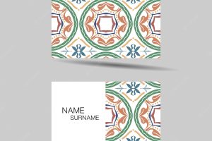 Business card design for contact colorful editable vector design illustration eps10