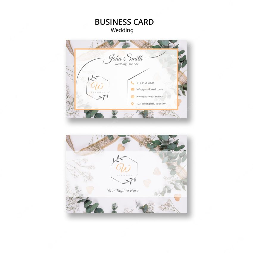 Business card for wedding parties