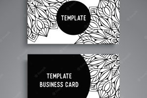 Business card with floral mandala