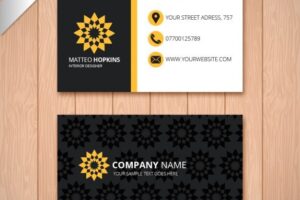 Business card with floral print