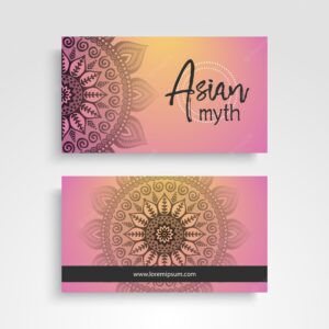 Business card with mandalas