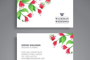 Business card with natural elements