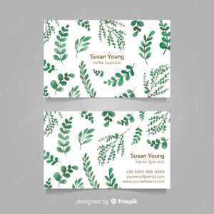 Business card with nature concept