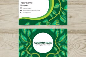 Business card with nature design