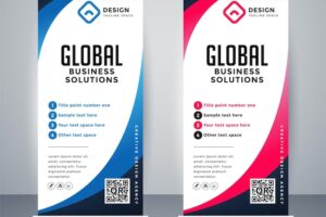 Business roll up display standee for presentation purpose