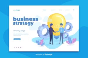Business strategy landing page template