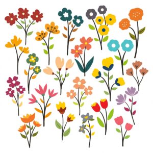 Cartoon flower sticker collection