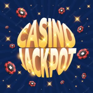 Casino jackpot with red chips can be used as a flyer poster banner or advertisement