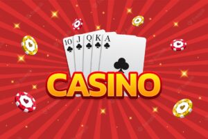 Casino poker game cards and chips can be used as a flyer poster banner for advertisement