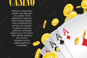 Casino poster or banner background or flyer template.
