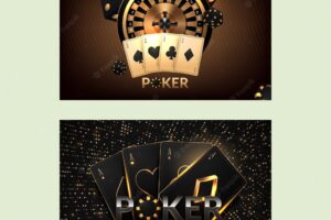 Casino poster or banner or flyer template.
