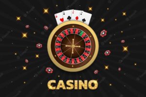 Casino roulette cards and chips can be used as a flyer poster banner or advertisement