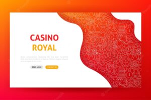 Casino royal landing page. vector illustration of web banner.