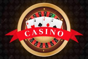 Casino tournament roulette and cards banner can be used as a flyer poster or advertisement