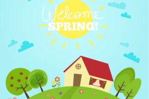 Cheerful spring background
