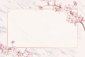 Cherry blossom frame card