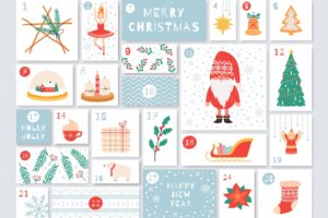 Christmas advent calendar holiday event day to new year