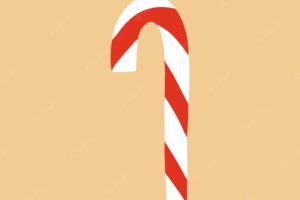 Christmas candy cane lollypop vector illustration