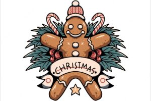 Christmas cookie vintage vector design