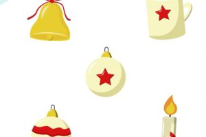 Christmas decoration collection. vector eps 10. easy to edit