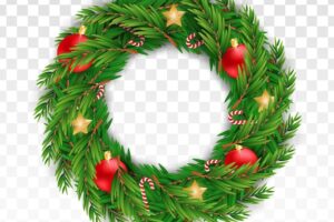 Christmas decoration with circular christmas tree