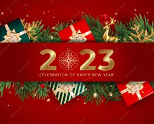 Christmas holiday party happy new year and merry christmas poster template vector illustration