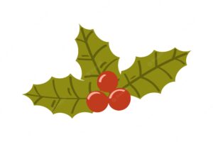 Christmas holly berry icon. christmas decor elements for your design. vector illustration.