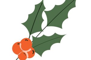 Christmas holly berry icon. christmas decor elements for your design. vector illustration.
