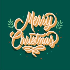 Christmas wish lettering in english
