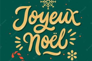 Christmas wish lettering in french