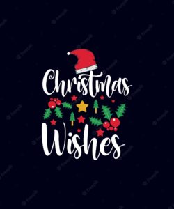 Christmas wishes poster and t shirt design
