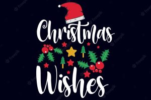 Christmas wishes poster and t shirt design