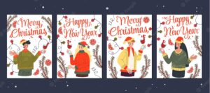 Christmas xmas holiday greeting cards decoration template abstract concept