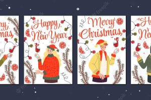 Christmas xmas holiday greeting cards decoration template abstract concept