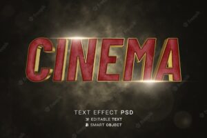 Cinema  text effect design