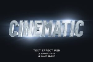 Cinematic text effect design