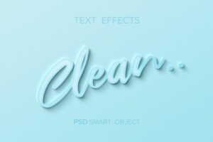 Clean emboss text effect