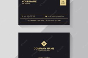 Clean minimal business card template design with unique layout