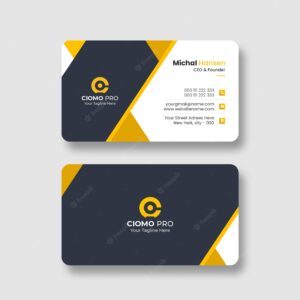 Clean professional business card template