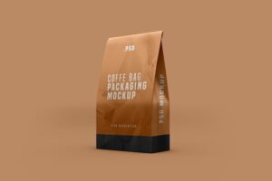 Coffee bag packet mockup