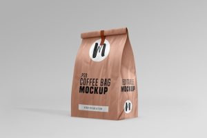 Coffee bag packet mockup