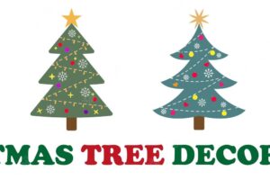 Collection of vector christmas trees set flat design decoration