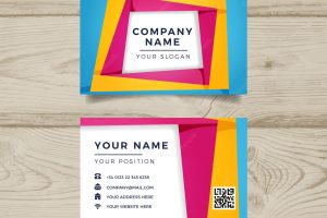 Colorful business card template