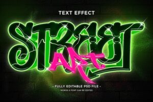 Colorful graffiti text effect