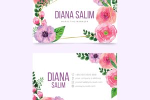 Colorful template design for business card