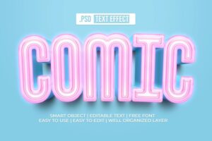 Comic text style effect