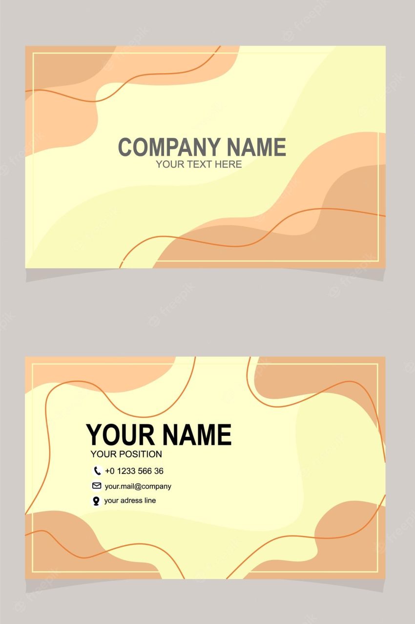 Company business card design with aesthetic design