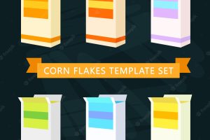 Corn flakes boxes template
