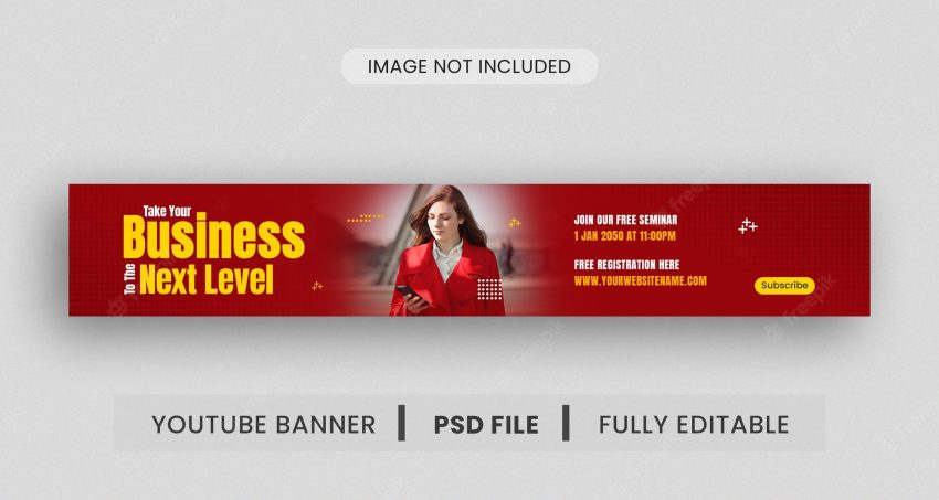Corporate business and digital marketing youtube banner template