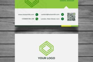Corporate green business card